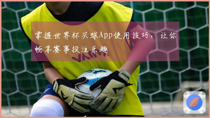 掌握世界杯买球App使用技巧，让你畅享赛事投注乐趣